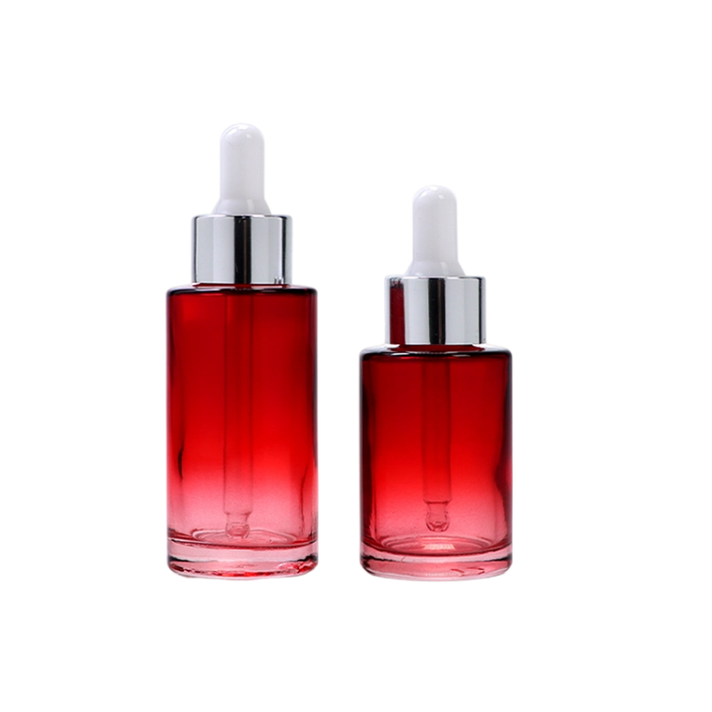 30ml 40ml Botol Penitis Kaca Kosmetik Merah Gradien