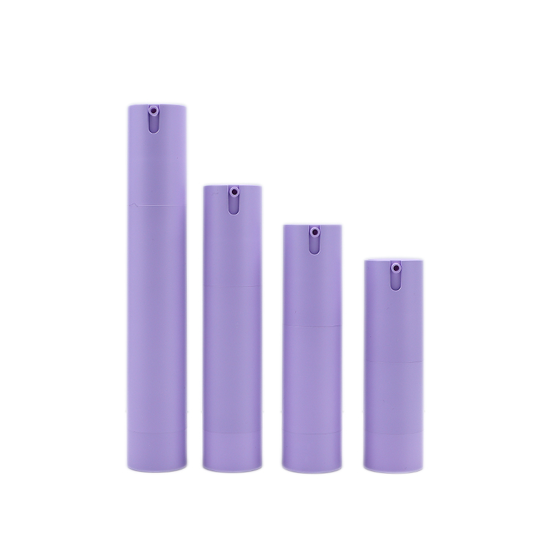 10ml 15ml 20ml 30ml Botol Tanpa Udara Kosmetik Ungu Penekan Berbentuk U